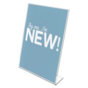 Picture of deflecto® Classic Image Slanted Desk Sign Holder, Plastic, 8 1/2 x 11 Insert, Clear