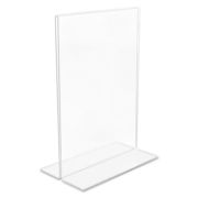 Picture of deflecto® Classic Image Stand-Up Double-Sided Sign Holder, Plastic, 5 x 7 Insert, Clear