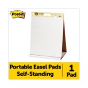 Picture of Post-it® Easel Pads Self Stick Tabletop Easel Unruled Pad, 20 x 23, White, 20 Sheets