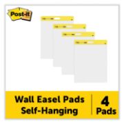 Picture of Post-it® Easel Pads Self Stick Wall Easel Unruled Pad, 20 x 23, White, 20 Sheets, 4 Pads/Carton