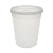 Picture of Pactiv DELItainer Microwavable Combo, Clear, 32oz, 4 11/20 dia x 5 11/20h, 240/Carton
