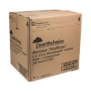 Picture of Pactiv EarthChoice SmartLock Hinged Lid Containers, 8 x 8, 32 oz, White, 200/Carton