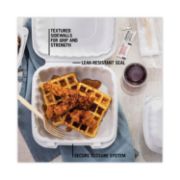 Picture of Pactiv EarthChoice SmartLock Hinged Lid Containers, 8 x 8, 32 oz, White, 200/Carton