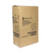 Picture of Pactiv Foam Hinged Lid Containers, White, 7 1/2 x 8 x 2 5/8, 3-Compartment, 150/Carton