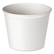 Picture of SOLO® Cup Company Double Wrapped Paper Bucket, Unwaxed, White, 83oz, 100/Carton