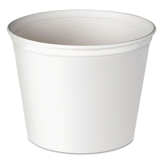 Picture of SOLO® Cup Company Double Wrapped Paper Bucket, Unwaxed, White, 83oz, 100/Carton