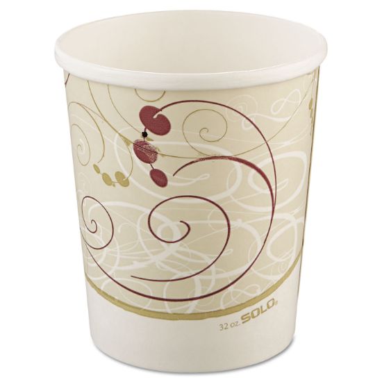 Picture of SOLO® Cup Company Flexstyle Double Poly Paper Containers, 32oz, Symphony Design, 500/Carton