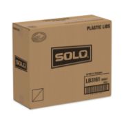 Picture of SOLO® Cup Company Lift Back & Lock Tab Cup Lids for Foam Cups, 16oz, White, 1000/Carton