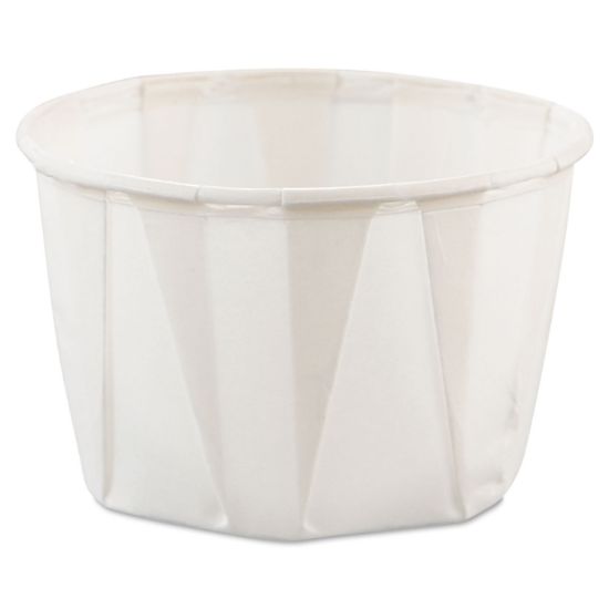Picture of SOLO® Cup Company Paper Portion Cups, 2oz, White, 250/Bag, 20 Bags/Carton