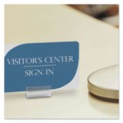 Picture of deflecto® Clips Grips Tags SuperGrip Display Holder, 1 x 1/2 x 1/2, Clear, 50/Pack