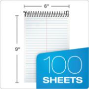 Picture of TOPS™ Docket Gold Spiral Steno Book, Gregg Rule, 6 x 9, White, 100 Sheets
