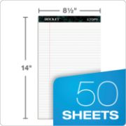 Picture of TOPS™ Docket Ruled Perforated Pads, 8 1/2 x 14, White, 50 Sheets, Dozen