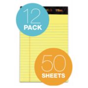 Picture of TOPS™ Docket Ruled Perforated Pads, Legal/Wide, 5 x 8, Canary, 50 Sheets, Dozen