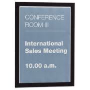 Picture of Durable® DURAFRAME Sign Holder, 9 1/2 x 12 3/10, Black Frame, 2 per Pack