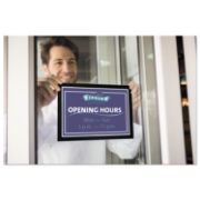 Picture of Durable® DURAFRAME Sign Holder, 9 1/2 x 12 3/10, Black Frame, 2 per Pack