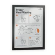 Picture of Durable® DURAFRAME Sign Holder, 9 1/2 x 12 3/10, Black Frame, 2 per Pack