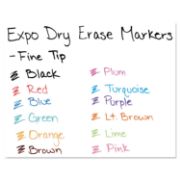 Picture of EXPO® Low Odor Dry Erase Marker, Fine Point, Assorted, 12/Set