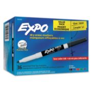 Picture of EXPO® Low Odor Dry Erase Markers, Fine Tip - Office Pack, Assorted Colors, 36/Pack
