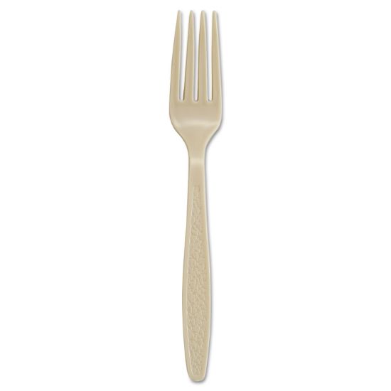 Picture of SOLO® Cup Company Sweetheart Guildware Polystyrene Forks, Champagne, 1000/Carton
