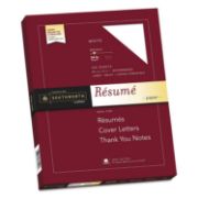 Picture of Southworth® 100% Cotton Resume Paper, 24lb, 95 Bright, 8 1/2 x 11, 100 Sheets
