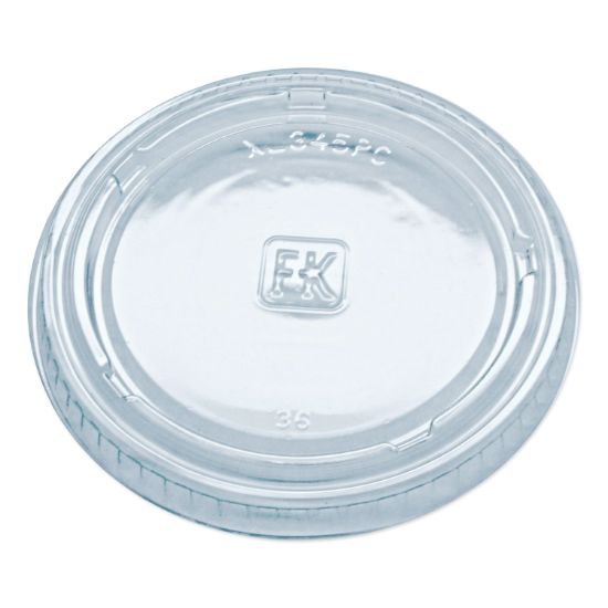 Picture of Fabri-Kal® Portion Cup Lids, Fits 3.25-5.5oz Cups, Clear, 2500/Carton