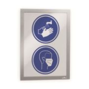Picture of Durable® DURAFRAME® SUN Sign Holder, 9 1/2 x 12, Silver Frame, 2/Pack