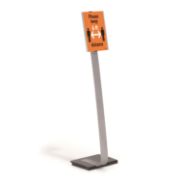 Picture of Durable® Info Sign Duo Floor Stand, Letter-Size Inserts, 15 x 46, Clear