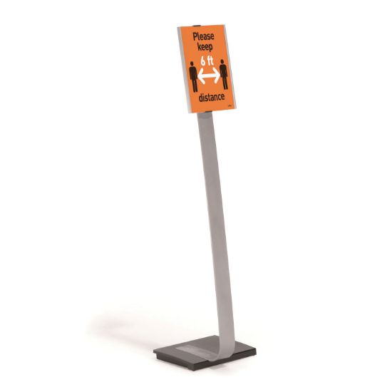 Picture of Durable® Info Sign Duo Floor Stand, Letter-Size Inserts, 15 x 46, Clear