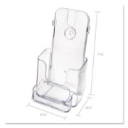Picture of deflecto® DocuHolder for Countertop or Wall Mount Use, 4 3/8w x 4 1/4d x 7 3/4h, Clear