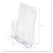 Picture of deflecto® DocuHolder for Countertop or Wall Mount Use, 9 1/4w x 3 3/4d x 10 3/4, Clear