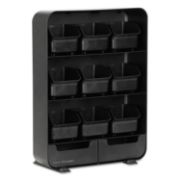Picture of Mind Reader Baggy Nine-Drawer Tea Bag and Accessory Holder, Black, 10.24 x 4.33 x 13.11