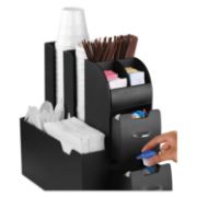 Picture of Mind Reader Coffee Condiment Caddy Organizer, 5 2/5 x 11 x 12 3/5, Black