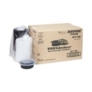 Picture of Pactiv VERSAtainers, 1-Comp, Black/Clear, 16oz, 6"dia, 150/Carton