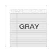 Picture of TOPS™ Prism Plus Colored Legal Pads, 8 1/2 x 11 3/4, Gray, 50 Sheets, Dozen