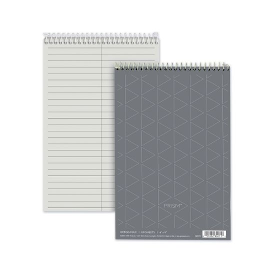 Picture of TOPS™ Prism Steno Books, Gregg, 6 x 9, Gray, 80 Sheets, 4 Pads/Pack