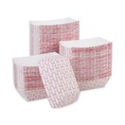 Picture of Paper Food Baskets, 16oz Capacity, Red/White, 1000/Carton