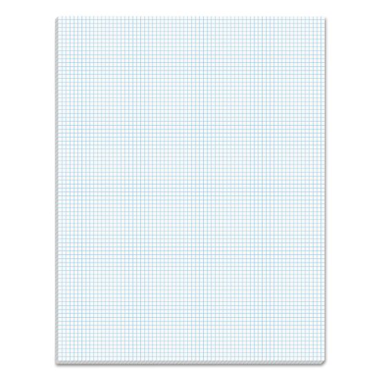 Picture of TOPS™ Quadrille Pads, 8 Squares/Inch, 8 1/2 x 11, White, 50 Sheets