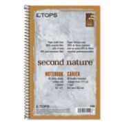 Picture of TOPS™ Second Nature Subject Wire Notebook, College/Medium, 9 1/2 x 6, White, 80 Sheets