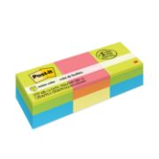Picture of Post-it® Notes Mini Cubes, 2 x 2, Canary Yellow/Green Wave, 400-Sheet, 3/Pack