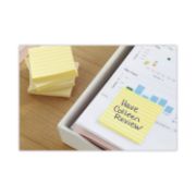 Picture of Post-it® Notes Original Lined Notes, 4 x 4, Canary Yellow, 300-Sheet