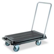 Picture of deflecto® Heavy-Duty Platform Cart, 500lb Capacity, 21w x 32 1/2d x 37 1/2h, Black
