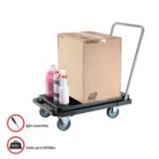 Picture of deflecto® Heavy-Duty Platform Cart, 500lb Capacity, 21w x 32 1/2d x 37 1/2h, Black