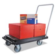 Picture of deflecto® Heavy-Duty Platform Cart, 500lb Capacity, 21w x 32 1/2d x 37 1/2h, Black