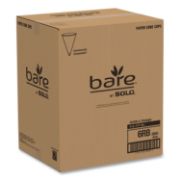 Picture of SOLO® Cup Company Bare Treated Paper Cone Water Cups, 6 oz, White, 200/Sleeve, 25 Sleeves/Carton