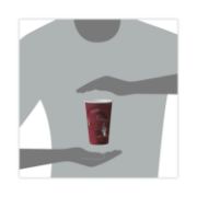 Picture of SOLO® Cup Company Bistro Design Hot Drink Cups, Paper, 16oz, Maroon, 300/Carton