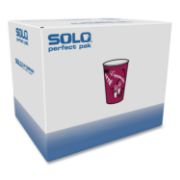 Picture of SOLO® Cup Company Bistro Design Hot Drink Cups, Paper, 8oz, Maroon, 500/Carton