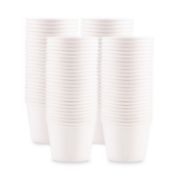 Picture of SOLO® Cup Company Double Wrapped Paper Bucket, Unwaxed, White, 83oz, 100/Carton