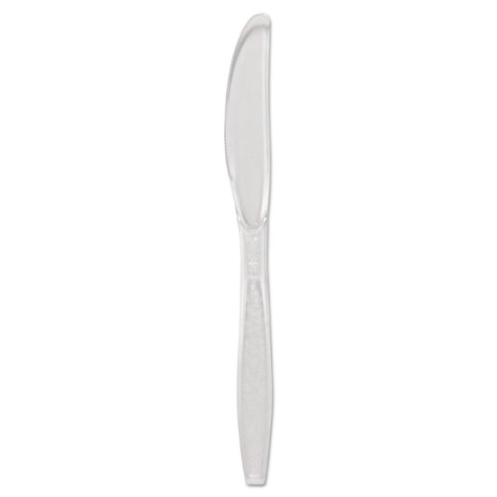 Picture of SOLO® Cup Company Guildware Heavyweight Plastic Cutlery, Knives, Clear, 1000/Carton