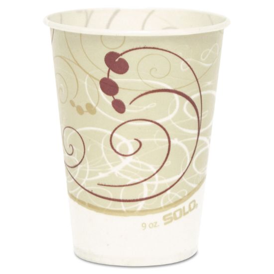 Picture of SOLO® Cup Company Jazz Waxed Paper Cold Cups, 9oz, Tide Design, 100/Pack, 20 Packs/Carton