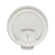 Picture of SOLO® Cup Company Liftback & Lock Tab Cup Lids for Foam Cups, Fits 10 oz Trophy Cups, WE, 100/PK